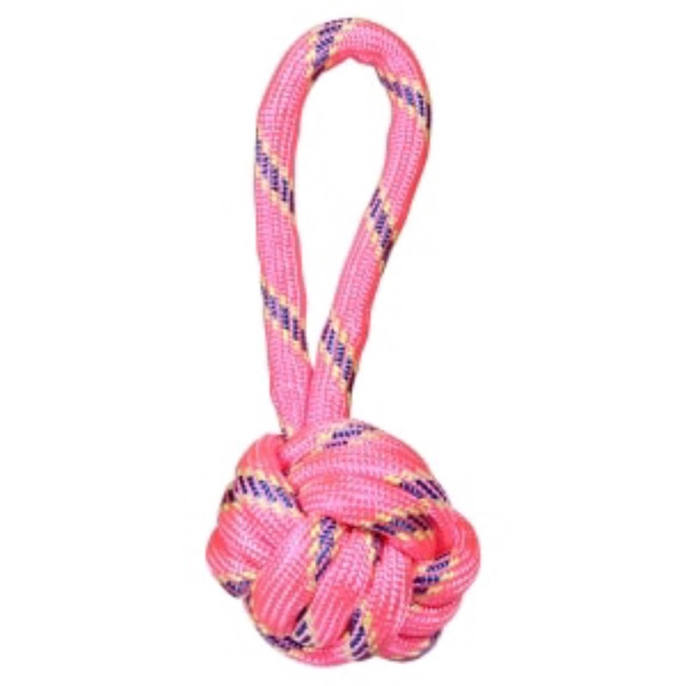 NWT Dog Rope Knot Toy Pink Blue Yellow